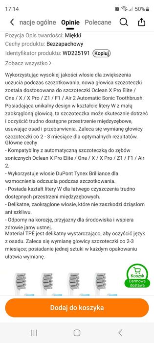 16 końcówek do szczoteczek sonicznych