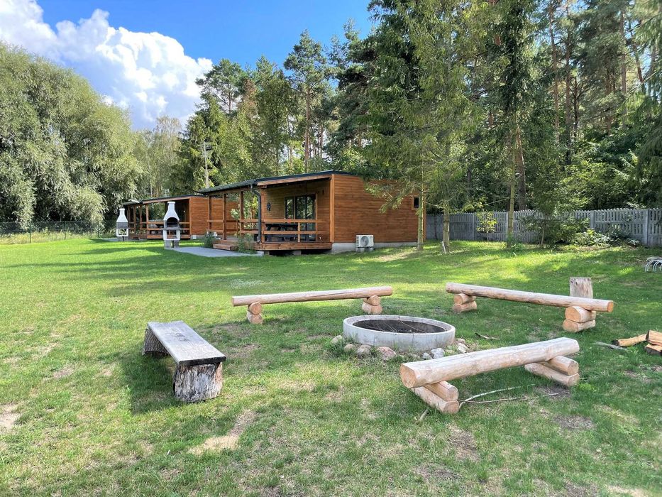 Nowoczesne domki nad jeziorem wynajem Anastazewo klimatyzacja 6 osób