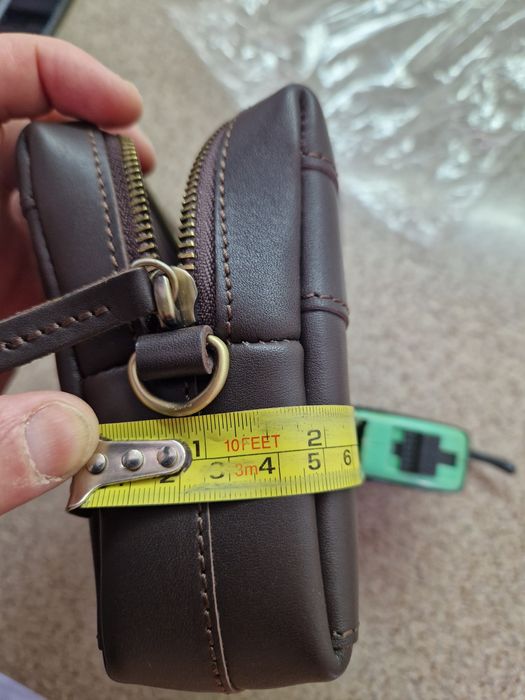 Продам кожанную мужскую барсетку+визитницу