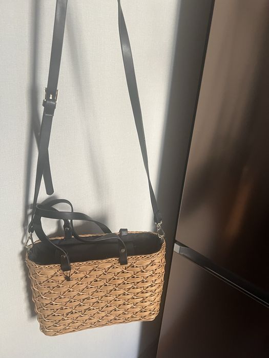 Сумка плетена zara massimo cos