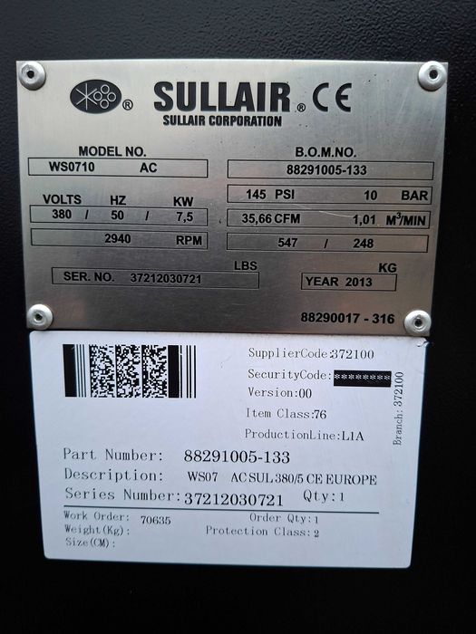 kompresor śrubowy 7,5 kw