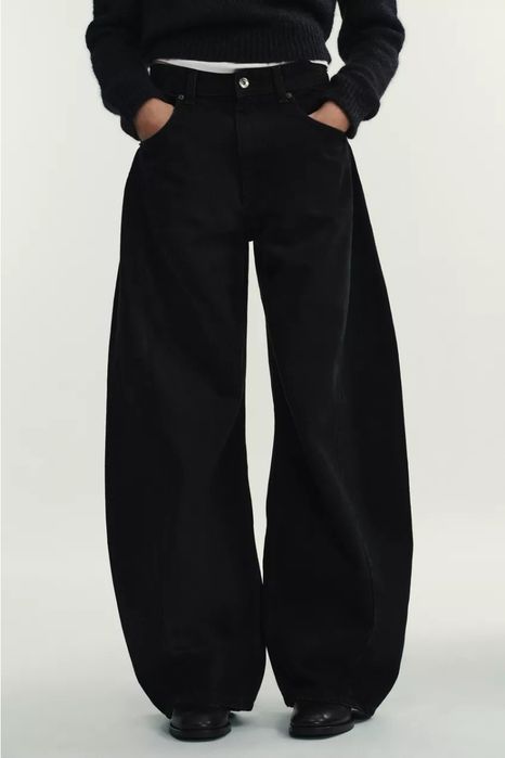Джинсы широкие zara baggy багги 32-34