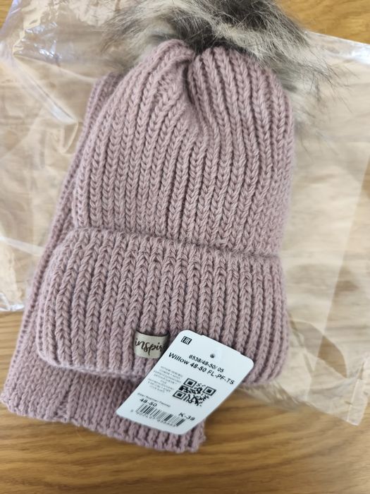 Nowy zimowy komplet czapka komin Agbo 48-50