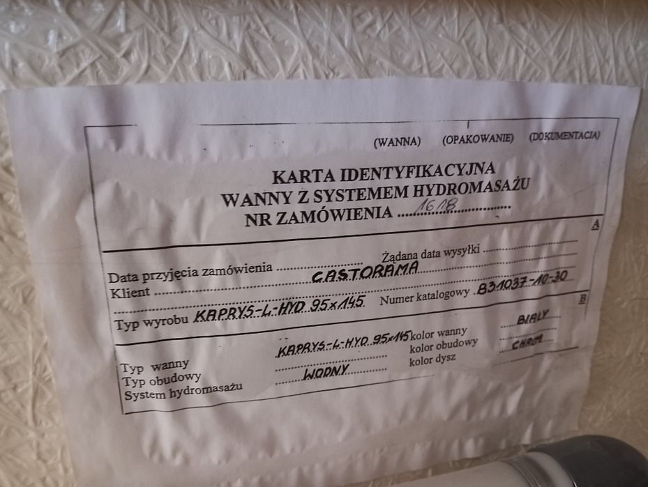 Wanna z hydromasażem Kaprys 95x145