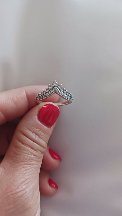 Anel tiara pandora original em prata
