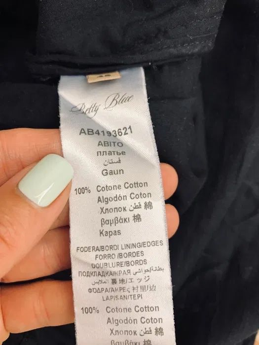 Сукня Elisabetta Franchi чорна з прошва котонова платье хлопок черное