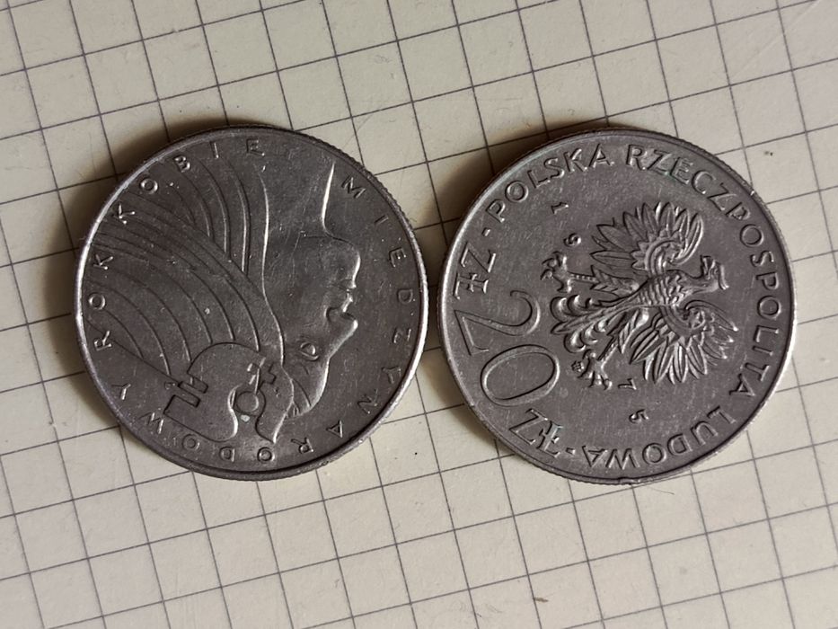 Międzynarodowy rok kobiet 20 zł moneta PRL 1975 zestaw