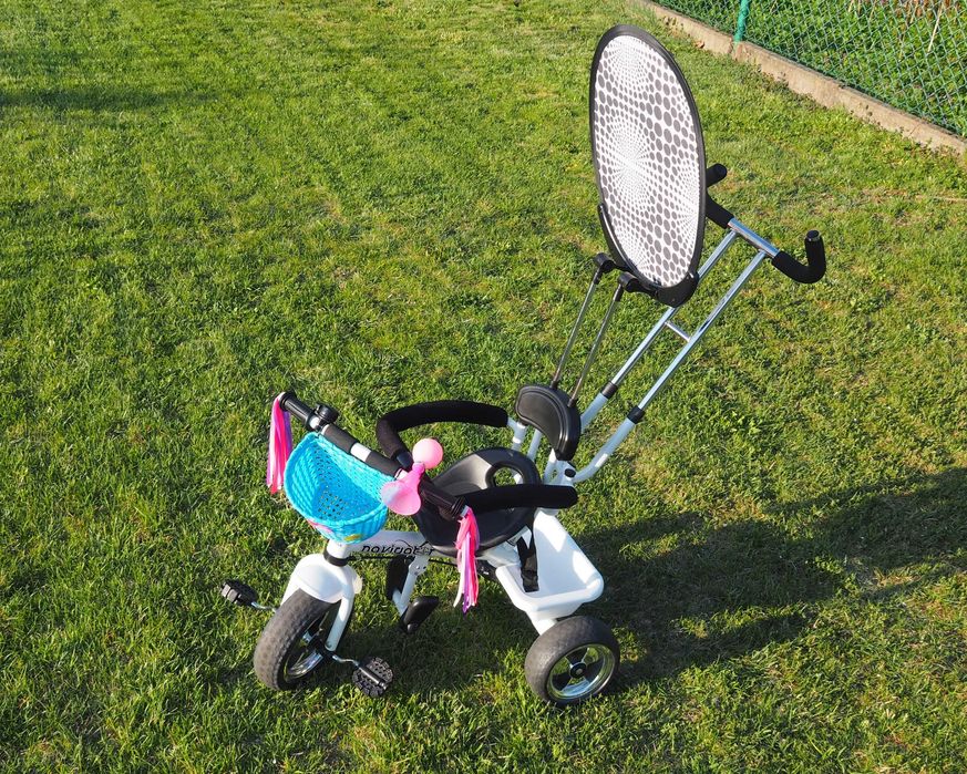 ROWER ,rowerek trójkołowy,Baby Mix Navigator,pchacz,biały,biegowy