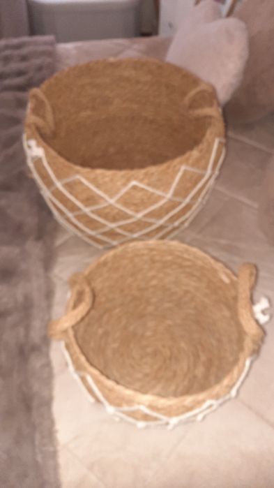 2 cestos medidas nas fotos