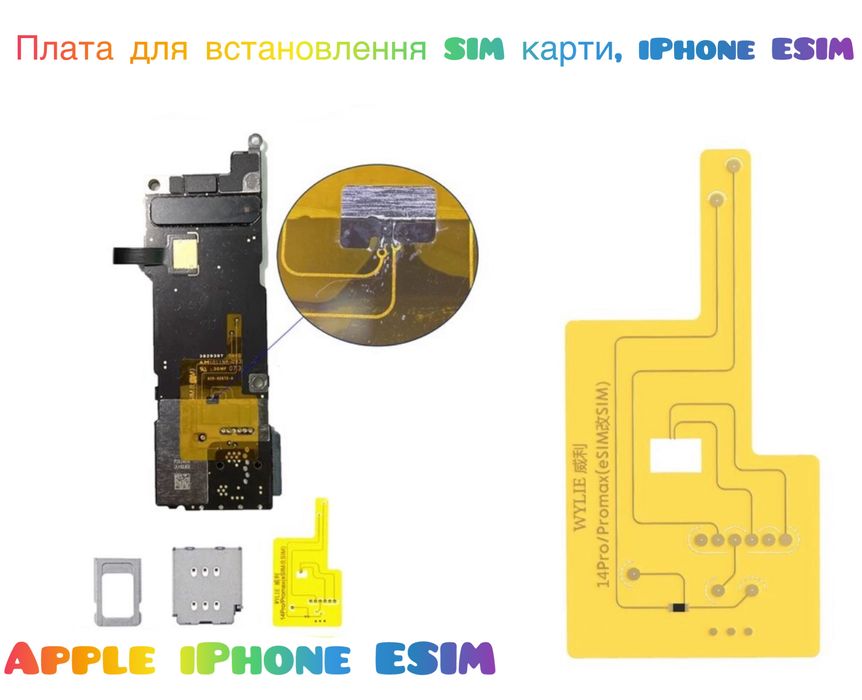 Плата для Apple iPhone 14 Pro/Pro Max|E-SIM|R-SIM|Р-СИМ|Р-СІМ|Новинка|