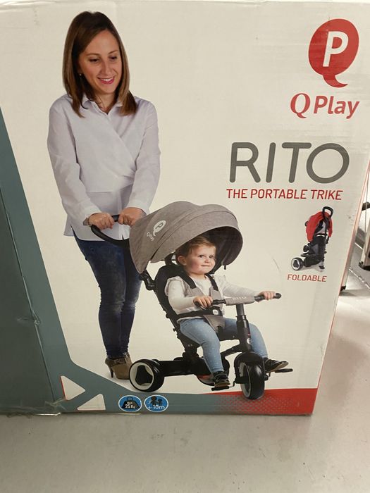 Triciclo bebe crianca azul qpark