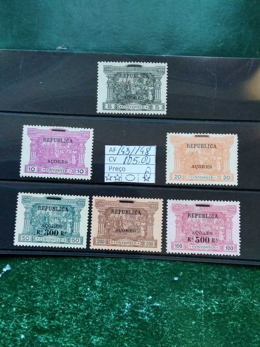 AÇORES 1911/1912 Idem Sobre Selos De Porteado Do Continente MLH *