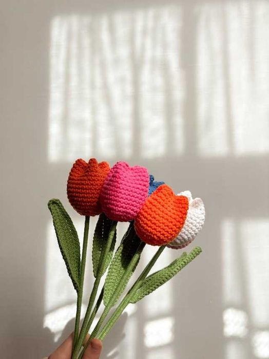Crochet Tulip in Various Colors