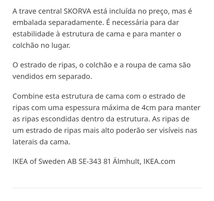 Cama Casal Tarva 140 x 200