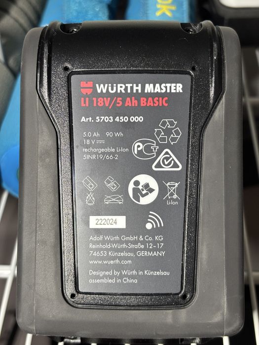 WURTH Akumulator litowo-jonowy 18 V M CUBE 5 Ah