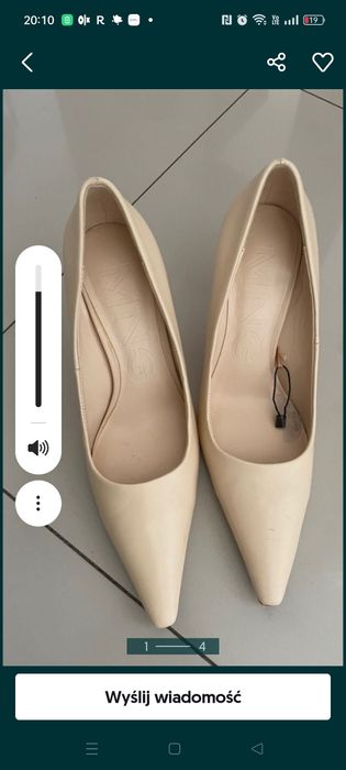 Buty Mango kremowe 37