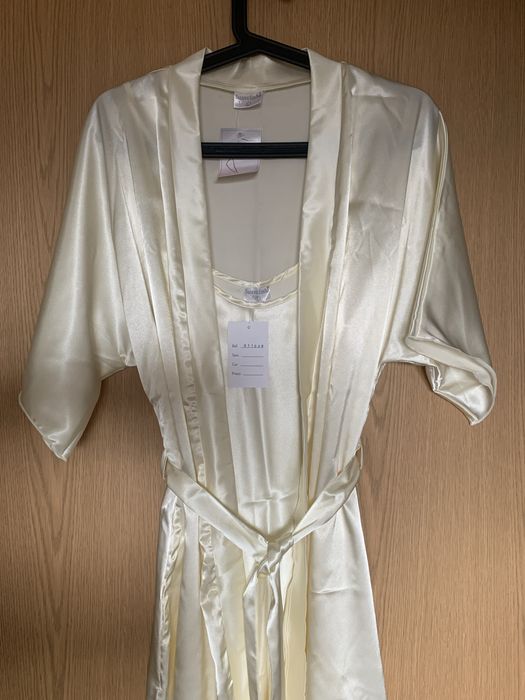 Camisa de Dormir/Robe Cetim - L