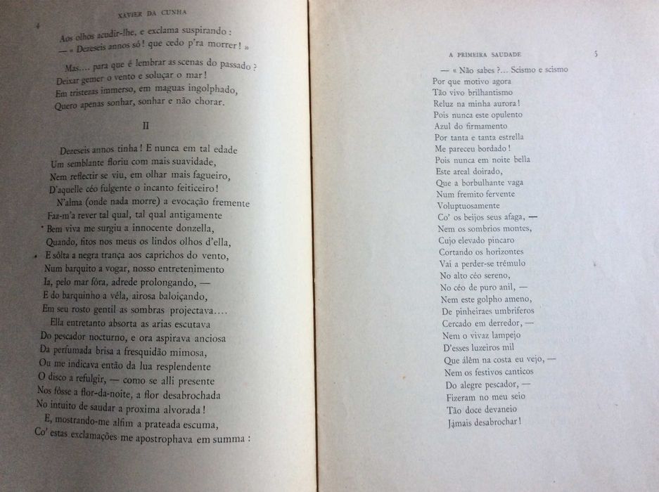 Xavier da Cunha. A Primeira saudade. VERSOS de LAMARTINE, 1902