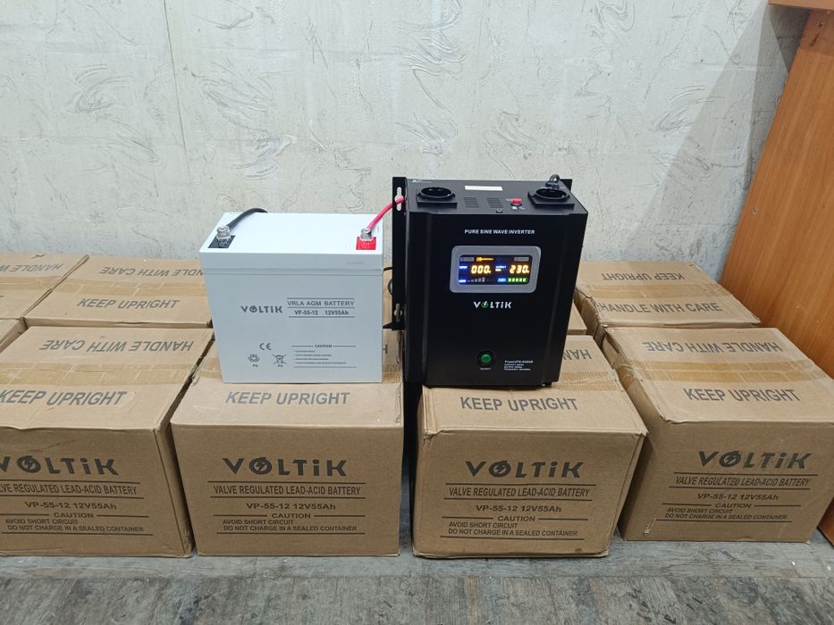 Комплект бесперебойного питания для котла Volt Polska 500wr + АКБ 55A