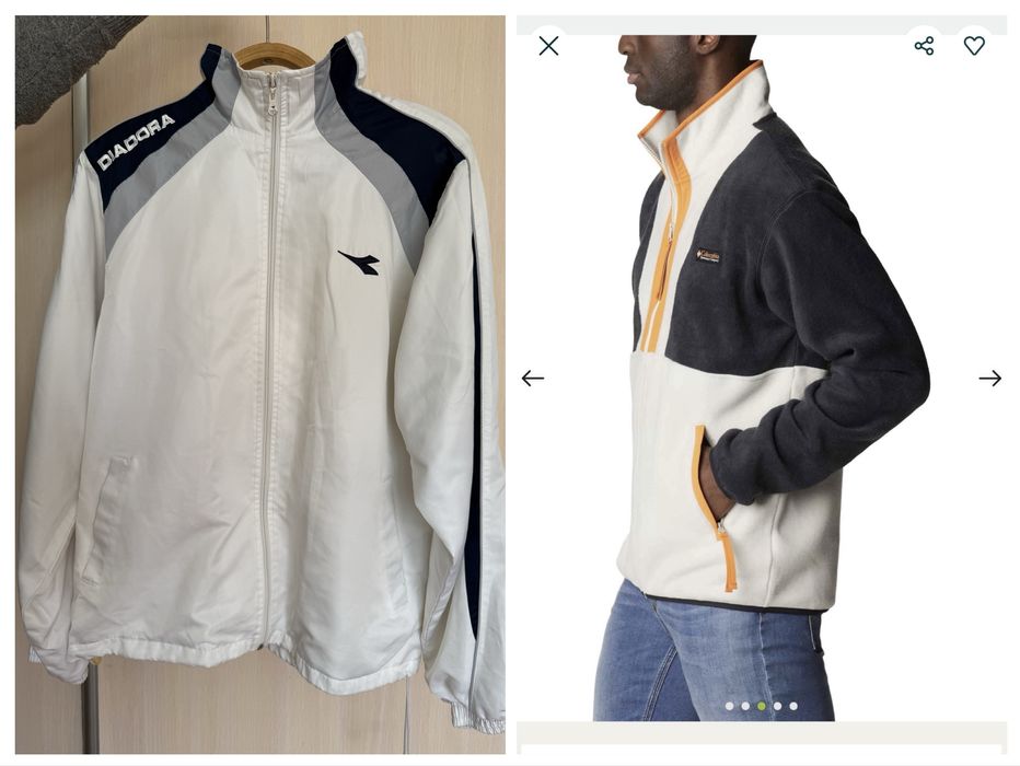 Флісова кофта Columbia. Вітрівка Diadora