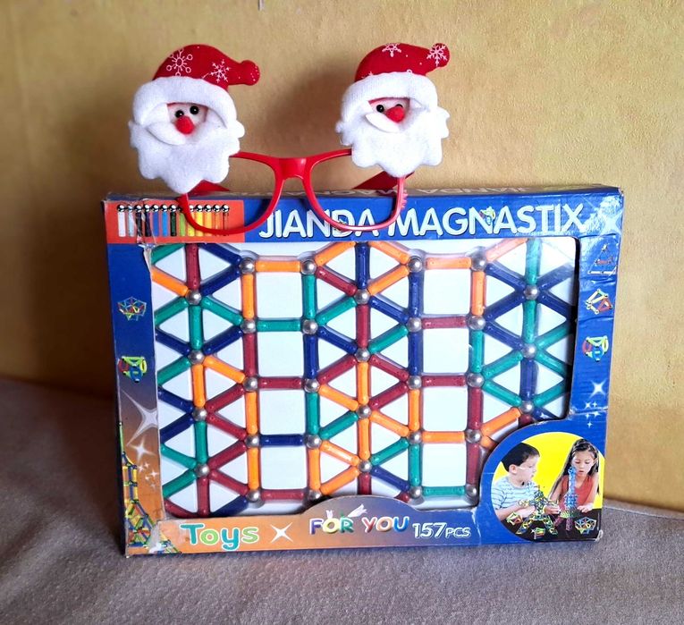 Klocki konstrukcyjne magnetyczne, 157 elementów