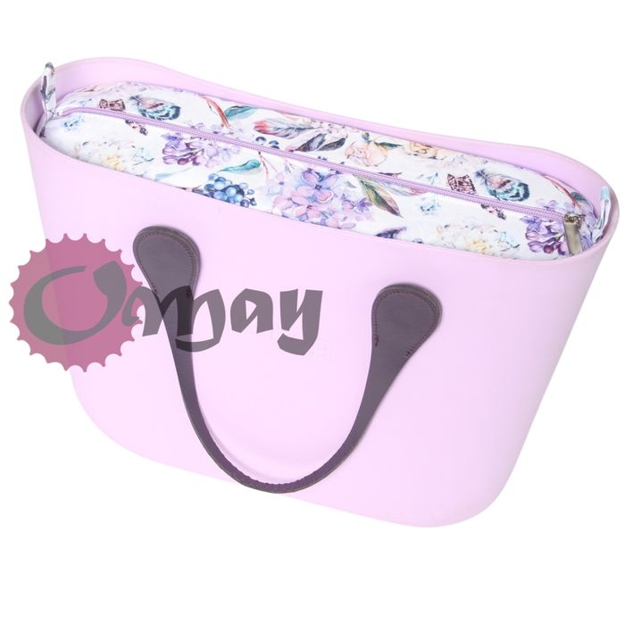 organizer do OBAG MINI bzy konwalie fioletowe wkład 2 kieszenie OMAY