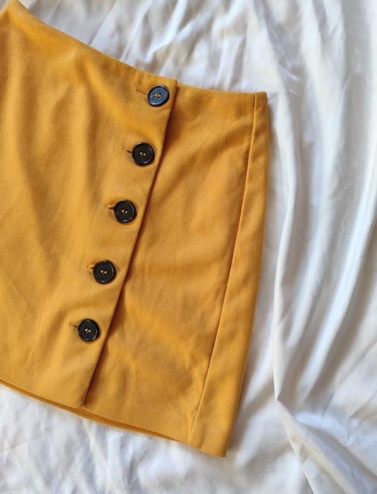 Міні юбка спідниця мініюбка міні-юбка мініспідниця жовта яскрава замша