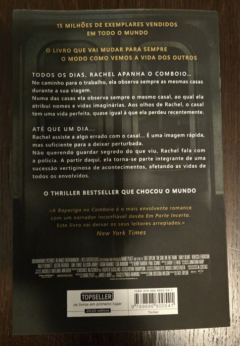 A Rapariga No Comboio de Paula Hawkins