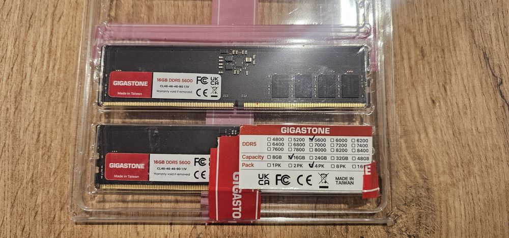 32gb (2x16gb) Gigastone DDR5 5600 CL46
