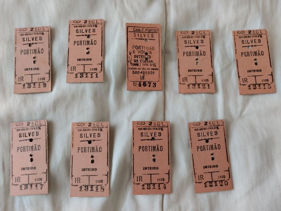 Bilhetes de comboio  vintage