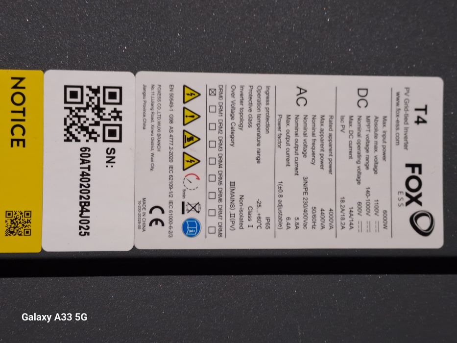 Inwerter falownik Fox ESS T4