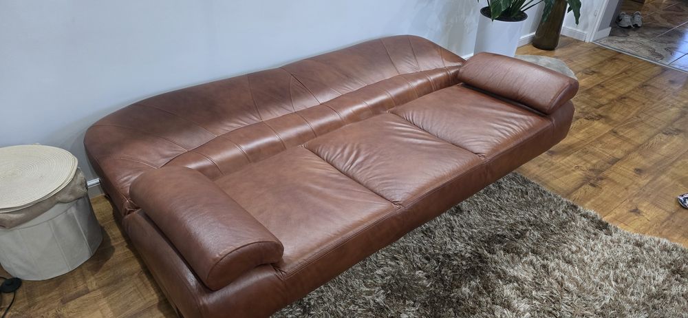 Komplet skorzany łóżka + 2 fotele
