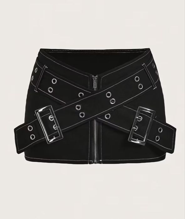 міні спідниця з ременями