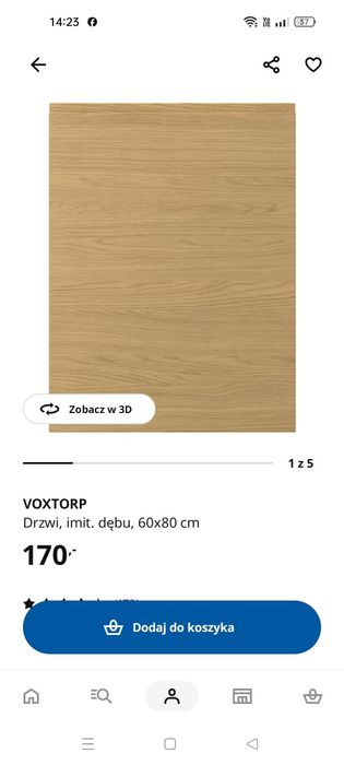 Komponenty Ikea Front voxtorp półki utrusta