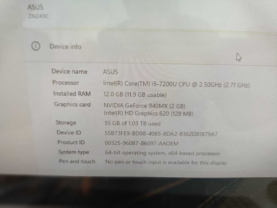 Computador All-in-One Asus Zen AiO 24" – Intel Core i5 / SSD + 1 TB HDD -Win 11 – Pronto a usar