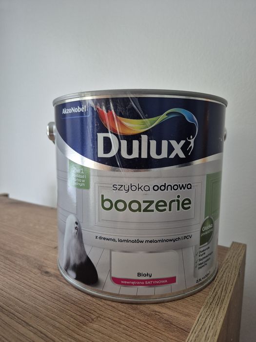 Dulux 2,5l renowacja boazeria biała satynowa