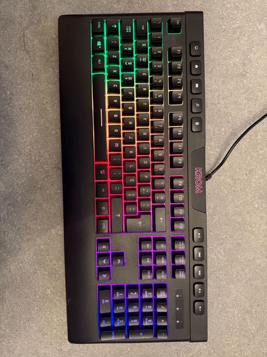 Teclado Gaming RGB Krom Kalyos - Como Novo