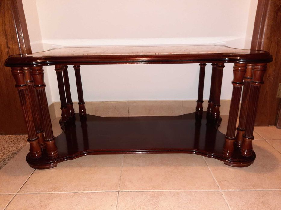 Conjunto de mesas de centro e canto para sala de estar