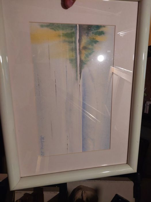 Aguarela com moldura pintura