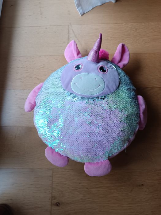 Poduszka ozdobna różowa jednorożec