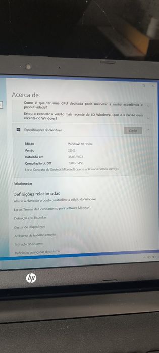 Portátil HP 250 Intel corei5