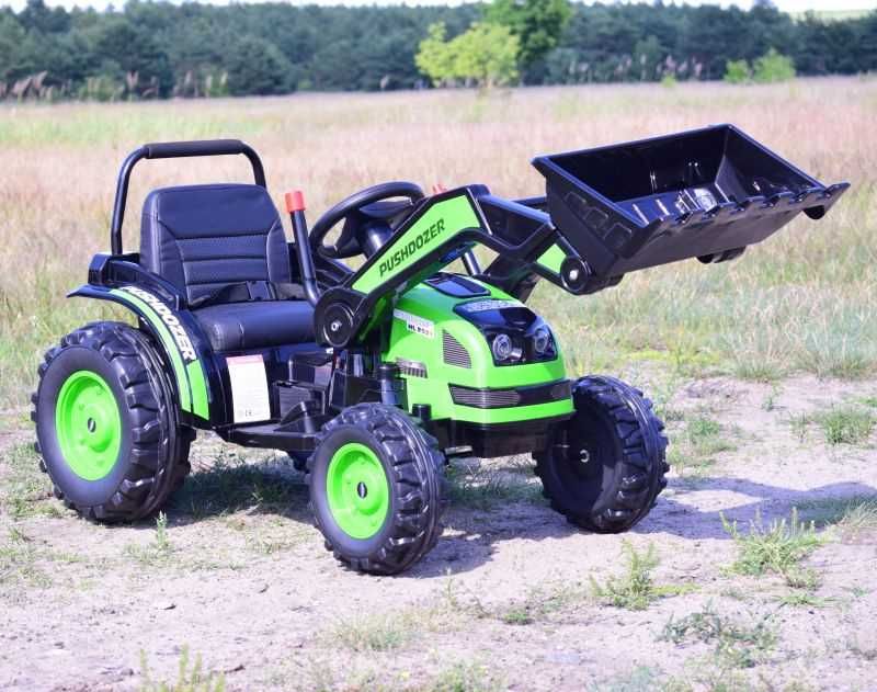 Autko MEGA TRAKTOR Z ŁYŻKĄ-ŁADOWARKĄ na akumulator dla dzieci pojazd