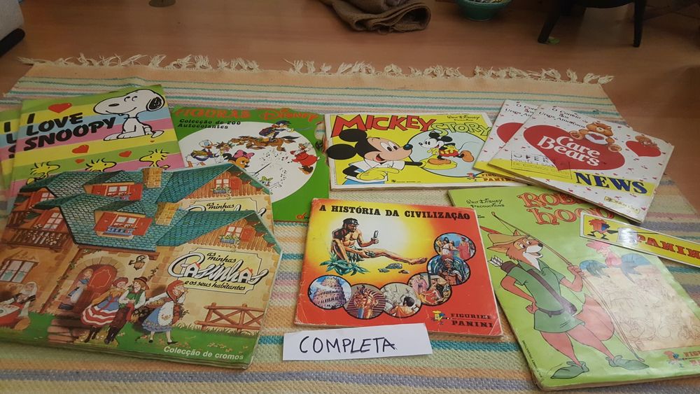 12 cadernetas de cromos anos 80