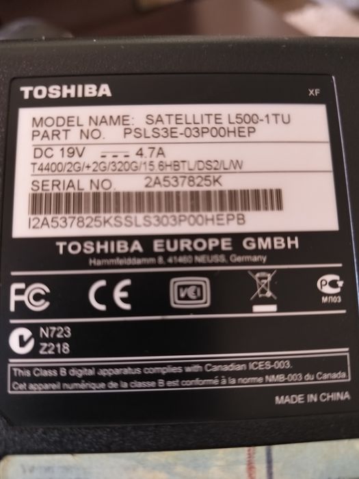 Portátil Toshiba