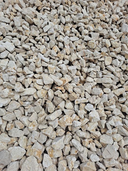 Kamień biały biszkoptowy ogrodowy, głaz, gabion 60-120 mm, Transport.