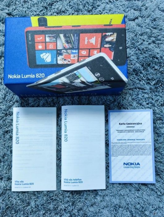 Oryginalne Pudełko Nokia Lumia 820 + Instrukcje i Gwarancja PL (BOX)