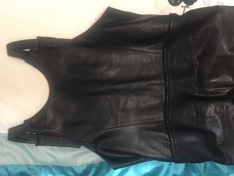 Шкіряний чоловічий  комбез XL, , заміри на фото