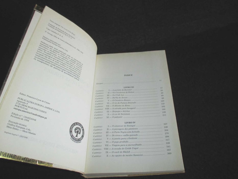 Livro As Duas Torres O Senhor dos Anéis J. R. R. Tolkien 2ª edição