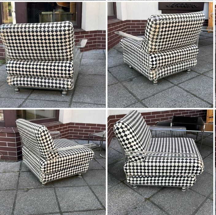 WK Mobel fotel akryl lata 70-te mid century