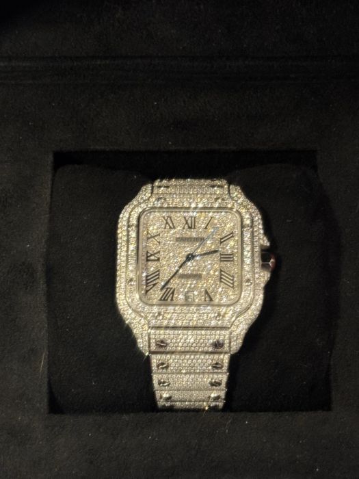 Cartier Santos Iced Out ref. WSAA0018